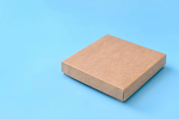 Blank Cardboard Box Color Background — Stock Photo, Image