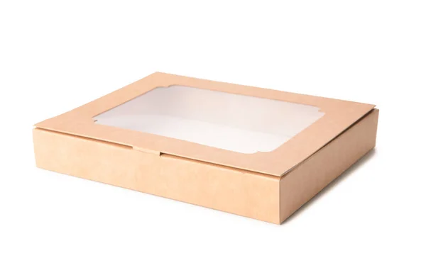 Blank Cardboard Box White Background — Stock Photo, Image