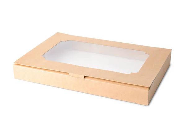 Blank Cardboard Box White Background — Stock Photo, Image