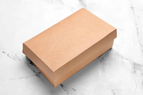 Blank Cardboard Box Light Background — Stock Photo, Image