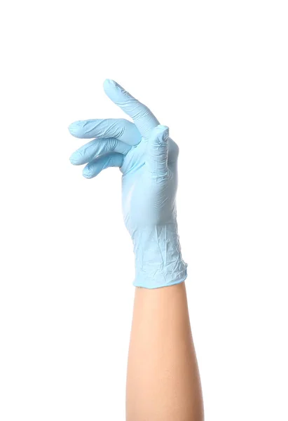 Hand Protective Glove White Background — Stock Photo, Image