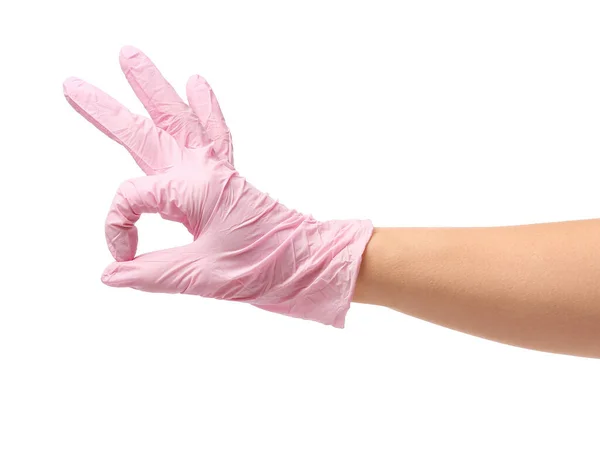 Hand Protective Glove Showing White Background — Stock Photo, Image