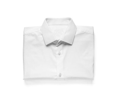 Beyaz arkaplanda yalıtılmış erkek gömleği