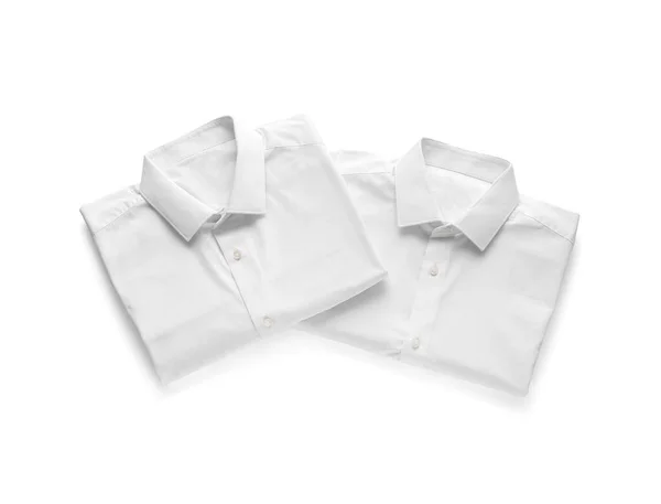 Мужские Рубашки Изолированы Белом Фоне — стоковое фото