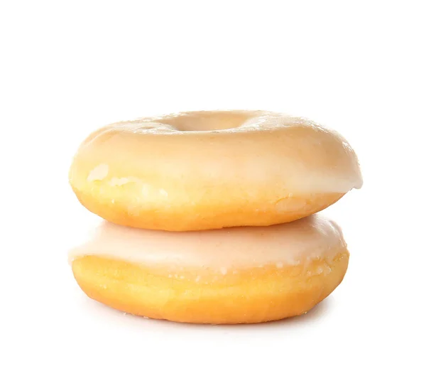 Leckere Donuts Isoliert Auf Weißem Hintergrund — Stockfoto