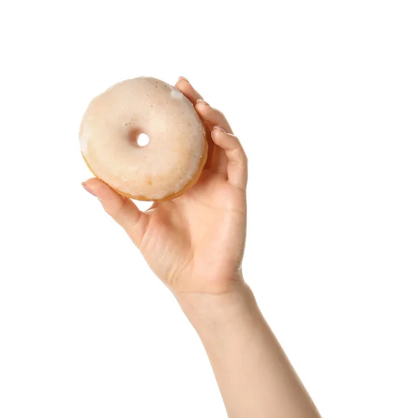 바탕에 맛있는 도넛을 — 스톡 사진
