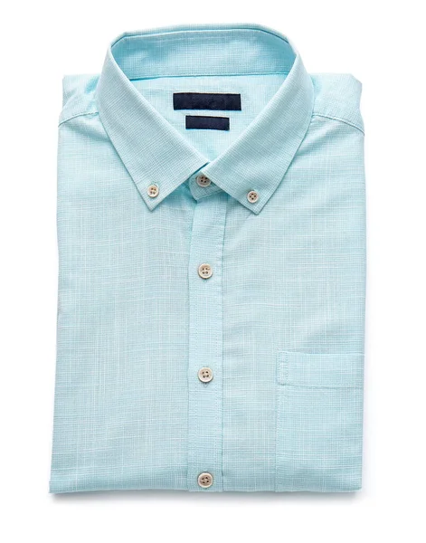 Folded Male Shirt White Background — Stock Photo, Image