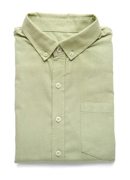 Camisa Masculina Dobrada Fundo Branco — Fotografia de Stock