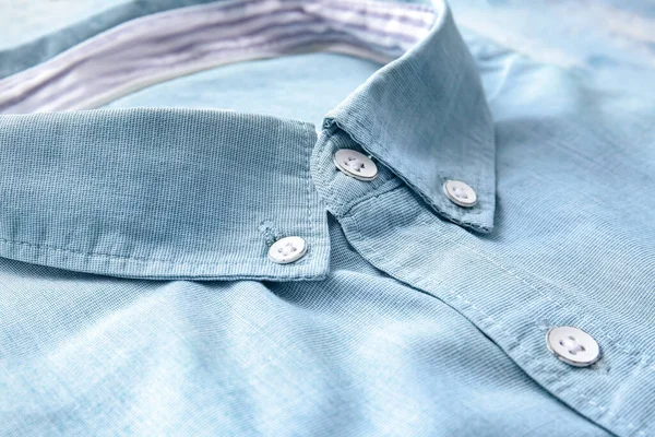 New Classic Male Shirt Closeup — Stock Photo, Image