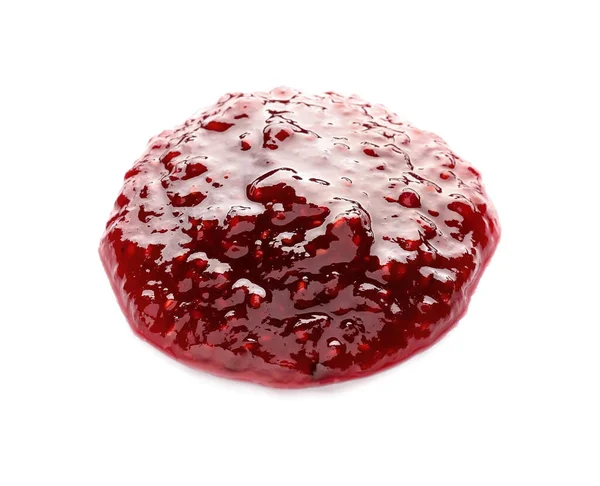 Sweet Raspberry Jam White Background — Stock Photo, Image