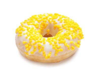 Beyaz arka planda tatlı çörek