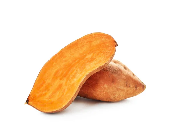 Fresh Sweet Potato White Background — Stock Photo, Image