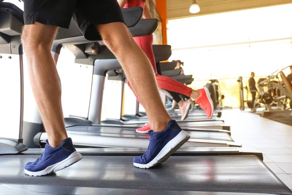 People Training Treadmills Gym — Stock Photo, Image