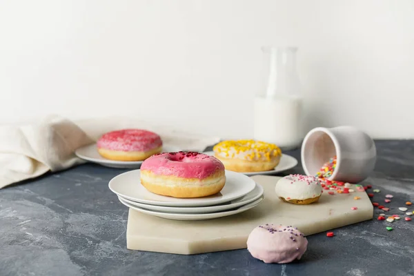 Composition Sweet Donuts Table — Stock Photo, Image