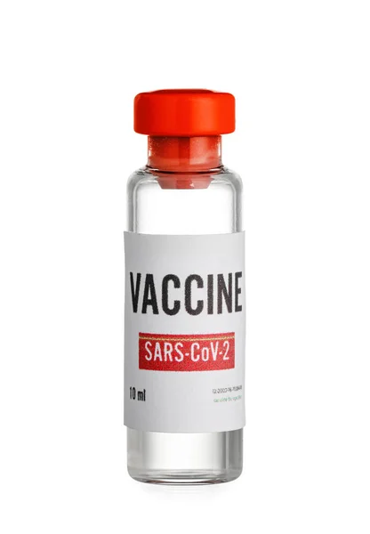 Vaccine Immunization Covid White Background — Stock Photo, Image