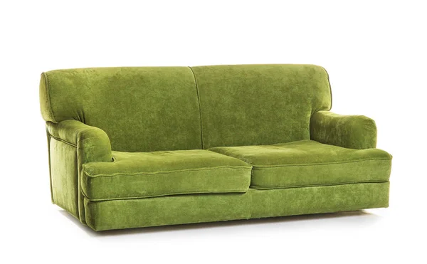 Stilvolles Sofa Auf Weißem Hintergrund — Stockfoto