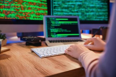 Ofiste çalışan kadın programcı