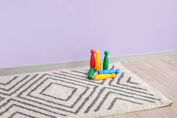 Skittles Soft Carpet Color Wall Room — Stock Photo, Image