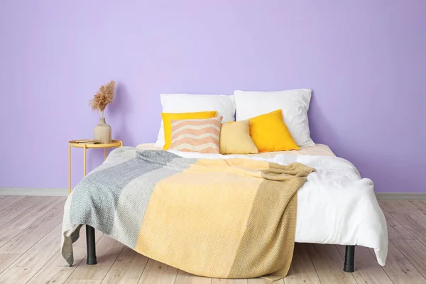 Modern Yatak Odasının Dekorasyonu — Stok fotoğraf