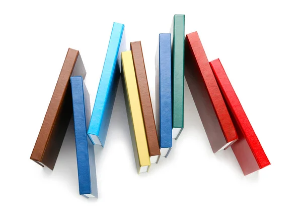 Many Books White Background — Stock Photo, Image