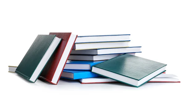 Many Books White Background — Stock Photo, Image