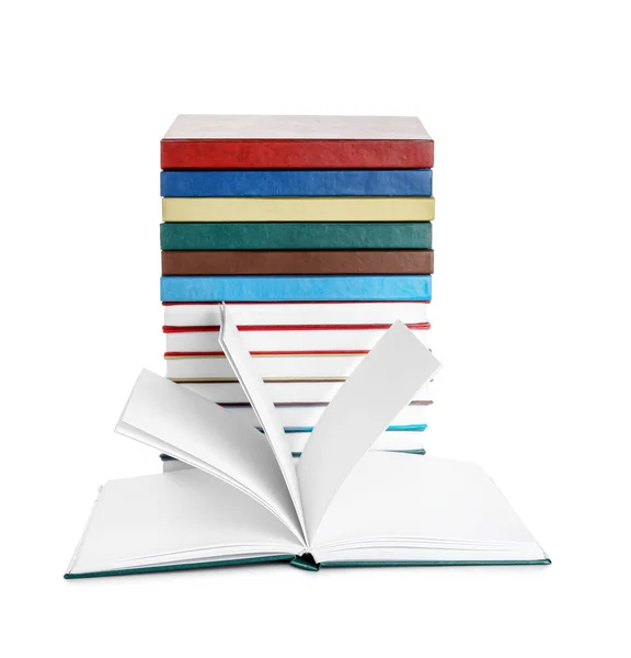 Stack Books White Background — Stock Photo, Image