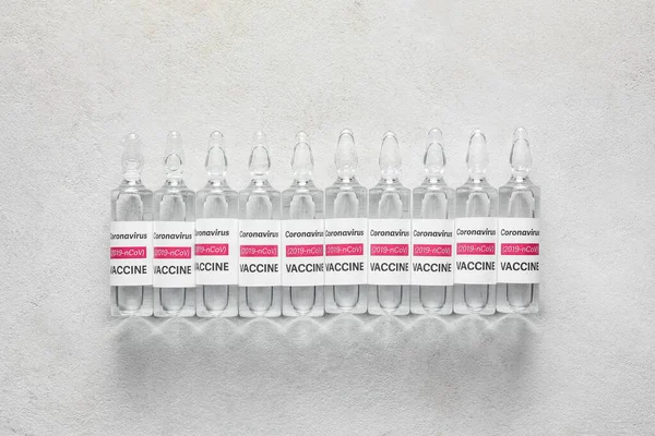 Vaccine Immunization Covid Light Background — Stock Photo, Image