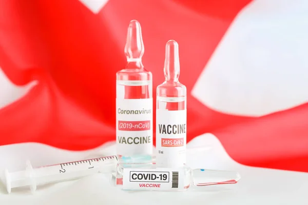 Vaccine Immunization Covid Flag England — Stock Photo, Image