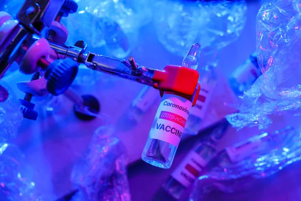 Vaccin För Immunisering Mot Covid Laboratorium — Stockfoto