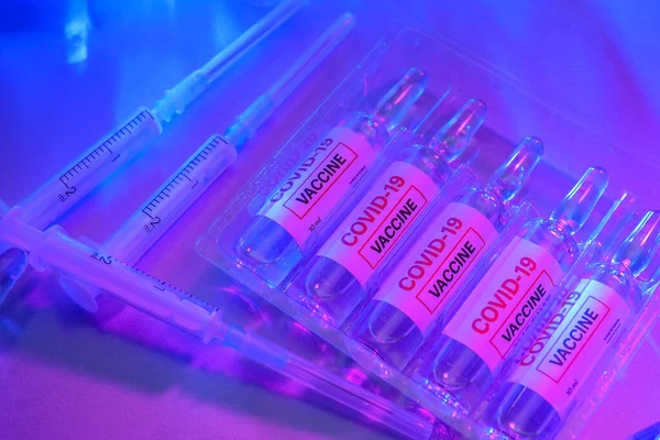 Vaccin För Immunisering Mot Covid Laboratorium — Stockfoto