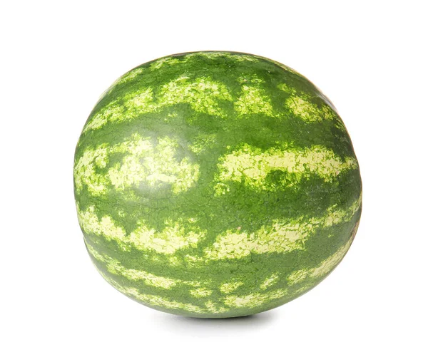 Reife Wassermelone Isoliert Auf Weißem Hintergrund — Stockfoto