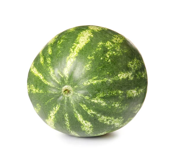 Rijp Watermeloen Geïsoleerd Witte Achtergrond — Stockfoto