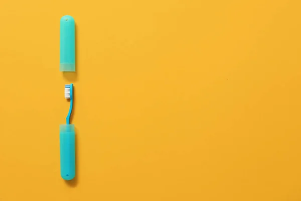 Toothbrush Case Color Background — Stock Photo, Image