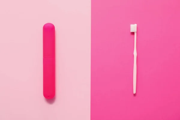 Toothbrush Case Color Background — Stock Photo, Image