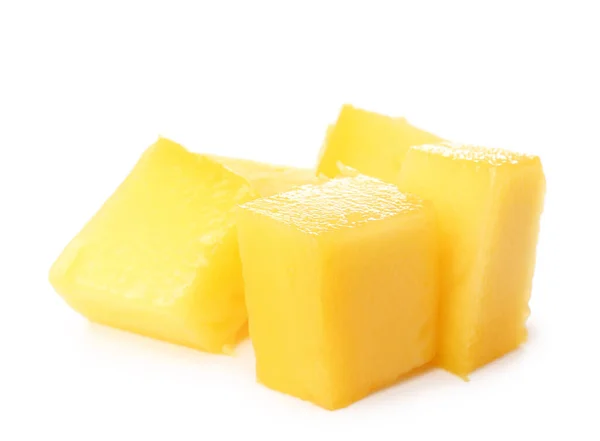 Sweet Cut Mango Witte Achtergrond — Stockfoto