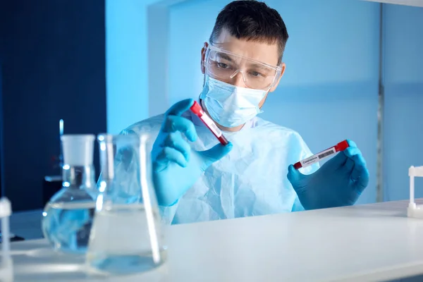 Scientist Developing Covid Vaccine Laboratory — Stock Photo, Image