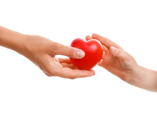 Hands Family Heart Isolated White Background — Stock Photo, Image