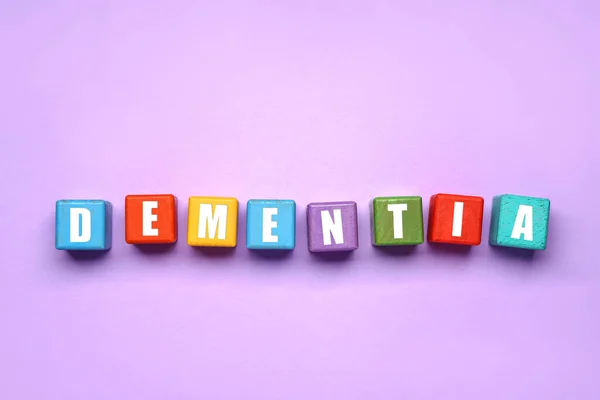 Word Dementia Color Background — Stock Photo, Image