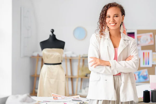 Female Fashion Designer Studio — Stock Photo, Image