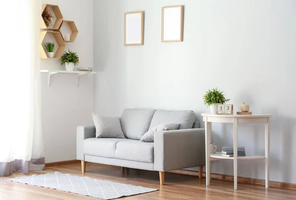 Stylish Interior Living Room Sofa — Stock Photo, Image