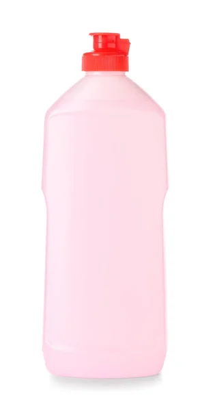 Flasche Mit Waschmittel Auf Weißem Hintergrund — Stockfoto