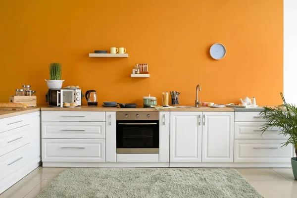 Stylový Interiér Moderní Kuchyně — Stock fotografie