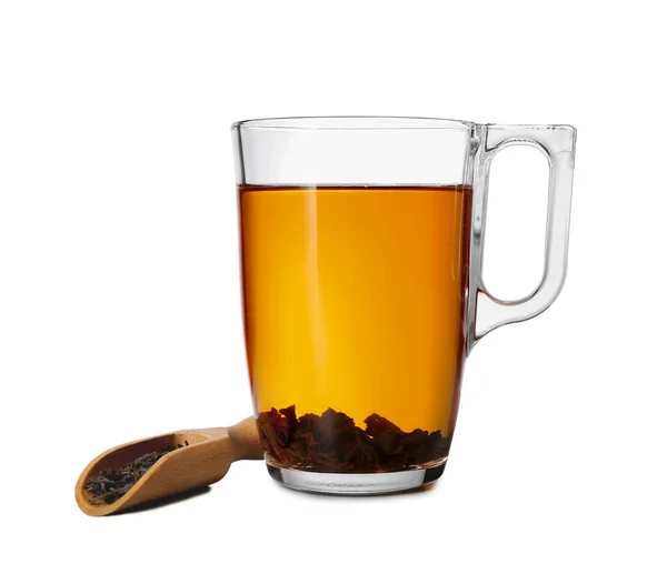 Чашка Горячего Ароматного Чая Белом Фоне — стоковое фото