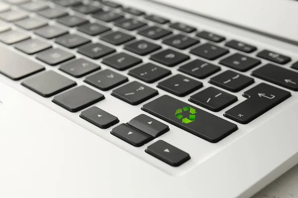 Moderne Laptop Close Ecologisch Concept — Stockfoto