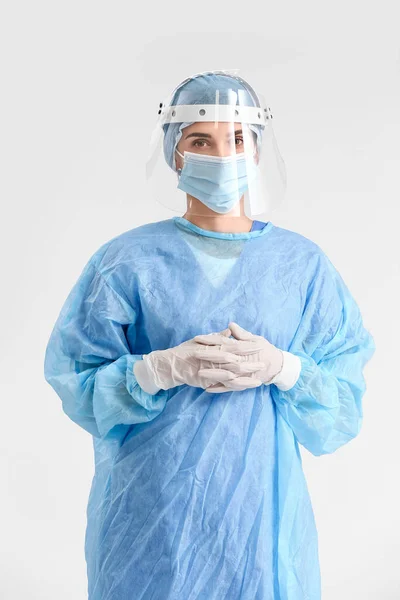 Портрет Хірурга Світлому Тлі — стокове фото