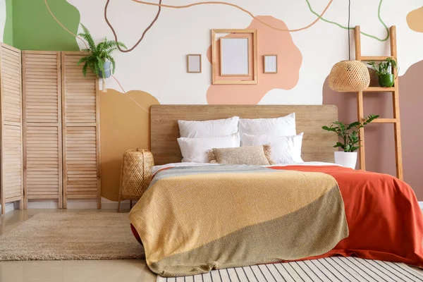 Stylish Interior Modern Bedroom — Stock Photo, Image