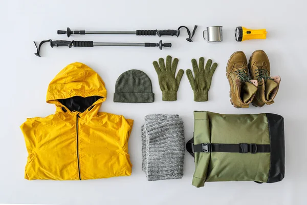 Equipment Hiking Light Background — Stock Photo, Image