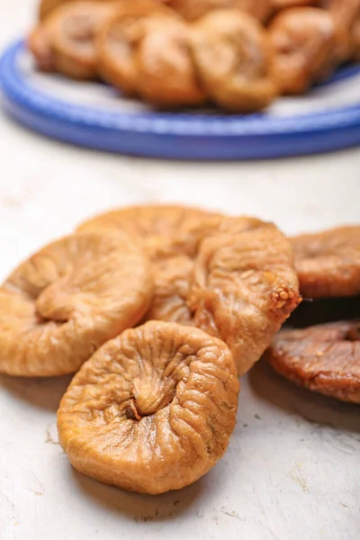 Tasty Dried Figs Table — Stock Photo, Image