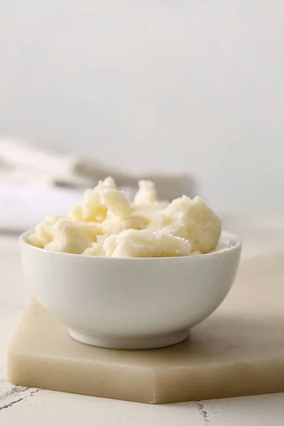 Bowl Shea Butter Table — Stock Photo, Image