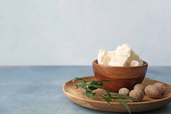 Bowl Shea Butter Table — Stock Photo, Image